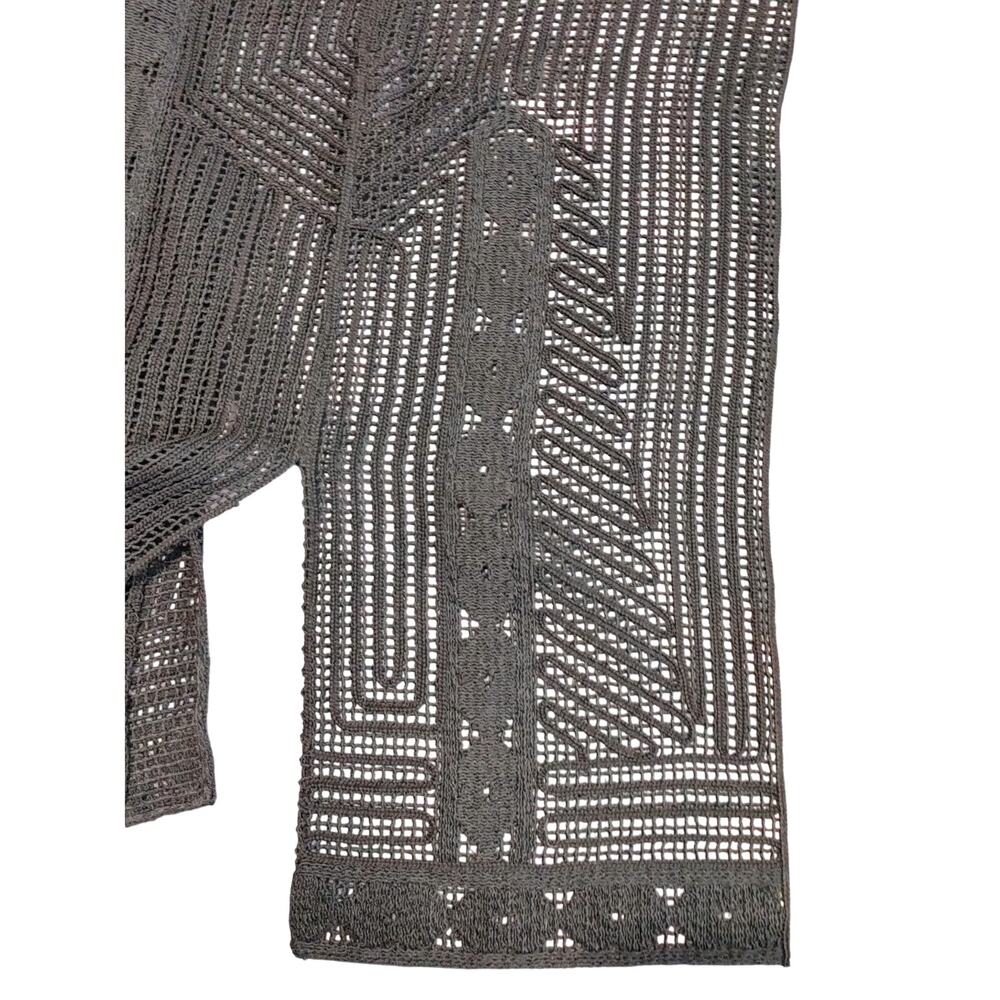 Kobi Halperin Swimwear Cover Up Open Front Crochet Gray Cotton Womens XS - Picture 6 of 7